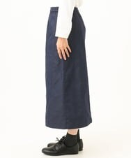 NGHJD14300 GIANNI LO GIUDICE(ジャンニ ロ ジュディチェ) [洗える]デニムライクシャンブレースカート ネイビー