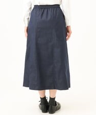 NGHJD14300 GIANNI LO GIUDICE(ジャンニ ロ ジュディチェ) [洗える]デニムライクシャンブレースカート ネイビー