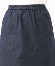 NGHJD14300 GIANNI LO GIUDICE(ジャンニ ロ ジュディチェ) [洗える]デニムライクシャンブレースカート ネイビー