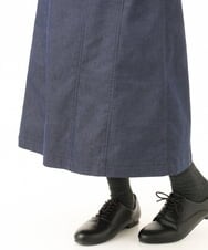 NGHJD14300 GIANNI LO GIUDICE(ジャンニ ロ ジュディチェ) [洗える]デニムライクシャンブレースカート ネイビー
