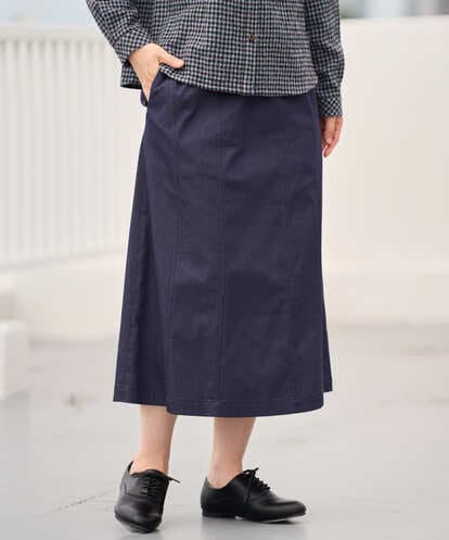 NGHJD14300 GIANNI LO GIUDICE [洗える]デニムライクシャンブレースカート