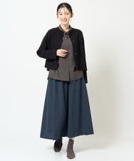 NGHJD16330 GIANNI LO GIUDICE(ジャンニ ロ ジュディチェ) [洗える]レジメンストライプスカート ブラウン