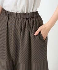 NGHJD16330 GIANNI LO GIUDICE(ジャンニ ロ ジュディチェ) [洗える]レジメンストライプスカート ブラウン