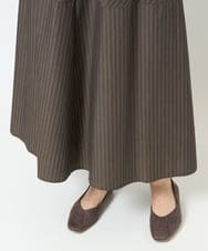 NGHJD16330 GIANNI LO GIUDICE(ジャンニ ロ ジュディチェ) [洗える]レジメンストライプスカート ブラウン