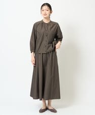 NGHJD16330 GIANNI LO GIUDICE(ジャンニ ロ ジュディチェ) [洗える]レジメンストライプスカート ブラウン