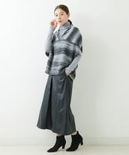 NGHJQ21270 GIANNI LO GIUDICE(ジャンニ ロ ジュディチェ) ウエットレザーAラインスカート ブラック
