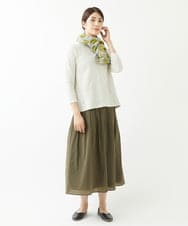 NGHJS01270 GIANNI LO GIUDICE(ジャンニ ロ ジュディチェ) [日本製]ペーパークロスナイロンスカート カーキ