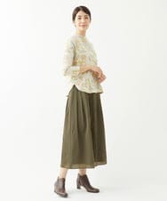 NGHJS01270 GIANNI LO GIUDICE(ジャンニ ロ ジュディチェ) [日本製]ペーパークロスナイロンスカート カーキ