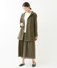 NGHJS01270 GIANNI LO GIUDICE(ジャンニ ロ ジュディチェ) [日本製]ペーパークロスナイロンスカート カーキ