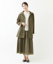 NGHJS01270 GIANNI LO GIUDICE(ジャンニ ロ ジュディチェ) [日本製]ペーパークロスナイロンスカート カーキ