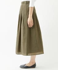 NGHJS01270 GIANNI LO GIUDICE(ジャンニ ロ ジュディチェ) [日本製]ペーパークロスナイロンスカート カーキ