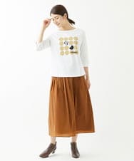 NGHJS01270 GIANNI LO GIUDICE(ジャンニ ロ ジュディチェ) [日本製]ペーパークロスナイロンスカート オレンジブラウン