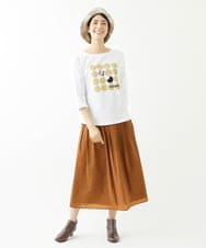 NGHJS01270 GIANNI LO GIUDICE(ジャンニ ロ ジュディチェ) [日本製]ペーパークロスナイロンスカート オレンジブラウン