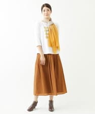NGHJS01270 GIANNI LO GIUDICE(ジャンニ ロ ジュディチェ) [日本製]ペーパークロスナイロンスカート オレンジブラウン