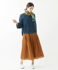 NGHJS01270 GIANNI LO GIUDICE(ジャンニ ロ ジュディチェ) [日本製]ペーパークロスナイロンスカート オレンジブラウン
