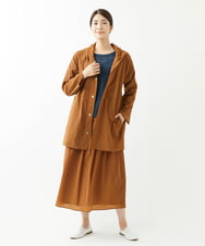 NGHJS01270 GIANNI LO GIUDICE(ジャンニ ロ ジュディチェ) [日本製]ペーパークロスナイロンスカート オレンジブラウン