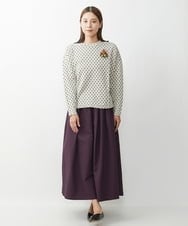 NGHJS20270 GIANNI LO GIUDICE(ジャンニ ロ ジュディチェ) [洗える]ステッチドビースカート パープル