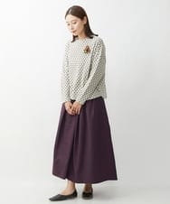 NGHJS20270 GIANNI LO GIUDICE(ジャンニ ロ ジュディチェ) [洗える]ステッチドビースカート パープル