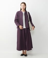 NGHJS20270 GIANNI LO GIUDICE(ジャンニ ロ ジュディチェ) [洗える]ステッチドビースカート パープル