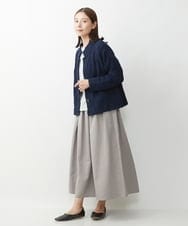 NGHJS20270 GIANNI LO GIUDICE(ジャンニ ロ ジュディチェ) [洗える]ステッチドビースカート グレー