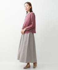 NGHJS20270 GIANNI LO GIUDICE(ジャンニ ロ ジュディチェ) [洗える]ステッチドビースカート グレー