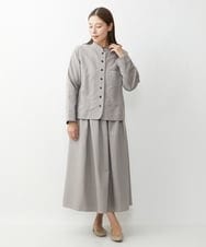 NGHJS20270 GIANNI LO GIUDICE(ジャンニ ロ ジュディチェ) [洗える]ステッチドビースカート グレー
