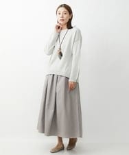 NGHJS20270 GIANNI LO GIUDICE(ジャンニ ロ ジュディチェ) [洗える]ステッチドビースカート グレー