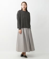 NGHJS20270 GIANNI LO GIUDICE(ジャンニ ロ ジュディチェ) [洗える]ステッチドビースカート グレー