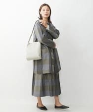 NGHJS21330 GIANNI LO GIUDICE(ジャンニ ロ ジュディチェ) 先染めチェックギャバジンスカート ダークグレー