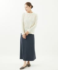 NGHJV54250 GIANNI LO GIUDICE(ジャンニ ロ ジュディチェ) [洗える・リバーシブル]微起毛デニム両面プリントスカート ネイビー