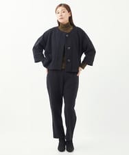 NGKAA02150 GIANNI LO GIUDICE(ジャンニ ロ ジュディチェ) [洗える・日本製]フロッキーチュールカットソー カーキ