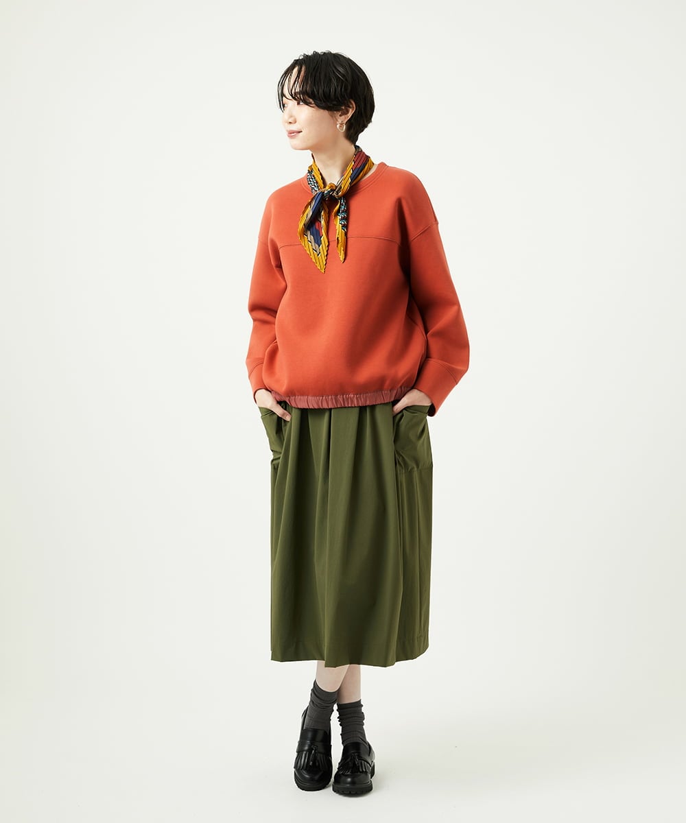 NGKAD01260 GIANNI LO GIUDICE(ジャンニ ロ ジュディチェ) [洗える]アスターダンボールニットカットソー オレンジ