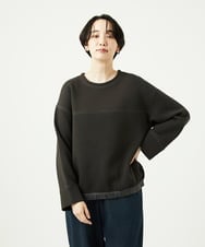 NGKAD01260 GIANNI LO GIUDICE(ジャンニ ロ ジュディチェ) [洗える]アスターダンボールニットカットソー ダークブラウン