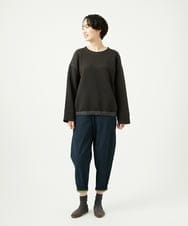 NGKAD01260 GIANNI LO GIUDICE(ジャンニ ロ ジュディチェ) [洗える]アスターダンボールニットカットソー ダークブラウン