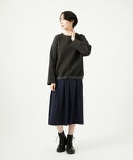 NGKAD01260 GIANNI LO GIUDICE(ジャンニ ロ ジュディチェ) [洗える]アスターダンボールニットカットソー ダークブラウン