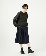 NGKAD01260 GIANNI LO GIUDICE(ジャンニ ロ ジュディチェ) [洗える]アスターダンボールニットカットソー ダークブラウン