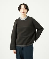 NGKAD01260 GIANNI LO GIUDICE(ジャンニ ロ ジュディチェ) [洗える]アスターダンボールニットカットソー ダークブラウン