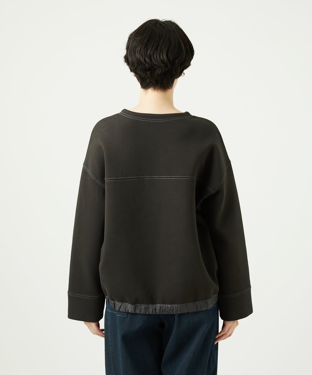 NGKAD01260 GIANNI LO GIUDICE(ジャンニ ロ ジュディチェ) [洗える]アスターダンボールニットカットソー ダークブラウン
