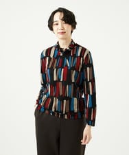 NGKAD02230 GIANNI LO GIUDICE(ジャンニ ロ ジュディチェ) [洗える・日本製]Tenリバースティックプリントカットソー レッド