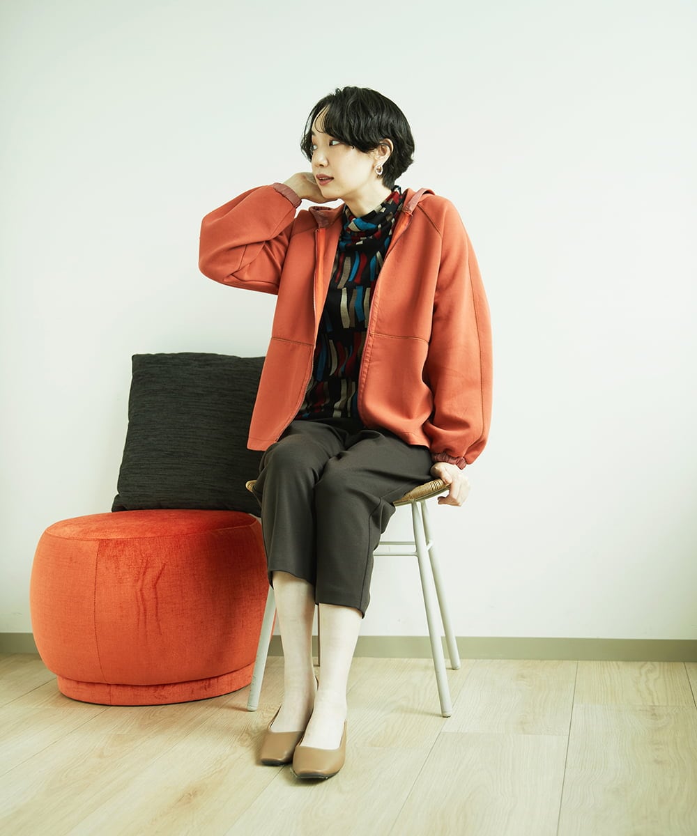 NGKAD02230 GIANNI LO GIUDICE(ジャンニ ロ ジュディチェ) [洗える・日本製]Tenリバースティックプリントカットソー レッド
