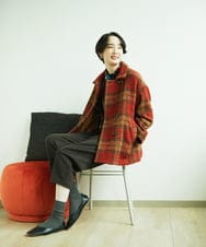 NGKAD02230 GIANNI LO GIUDICE(ジャンニ ロ ジュディチェ) [洗える・日本製]Tenリバースティックプリントカットソー レッド
