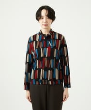 NGKAD02230 GIANNI LO GIUDICE(ジャンニ ロ ジュディチェ) [洗える・日本製]Tenリバースティックプリントカットソー レッド