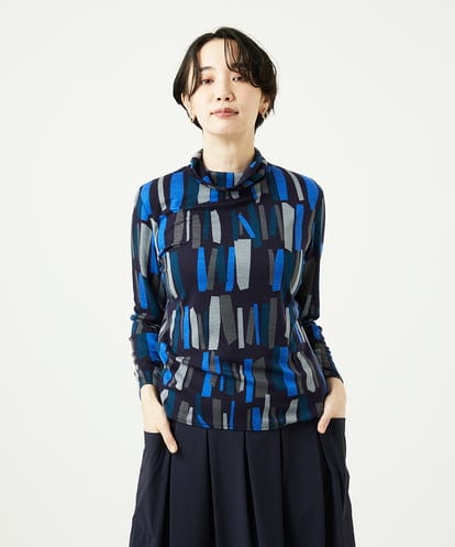 NGKAD02230 GIANNI LO GIUDICE [洗える・日本製]Tenリバースティックプリントカットソー