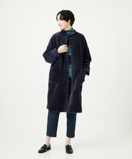 NGKAE11230 GIANNI LO GIUDICE(ジャンニ ロ ジュディチェ) [洗える・日本製]ウールガーゼ天竺イタリアプリントカットソー ブルー