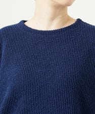 NGKAE20330 GIANNI LO GIUDICE(ジャンニ ロ ジュディチェ) [洗える]コットンスラブインレーカットソー ネイビー