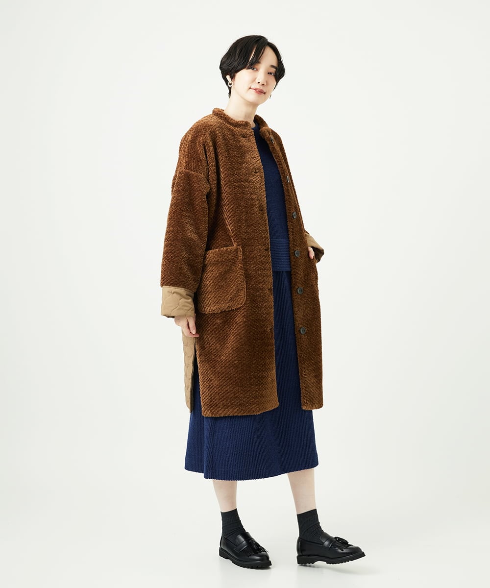 NGKAE20330 GIANNI LO GIUDICE(ジャンニ ロ ジュディチェ) [洗える]コットンスラブインレーカットソー ネイビー