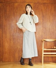 NGKAE20330 GIANNI LO GIUDICE(ジャンニ ロ ジュディチェ) [洗える]コットンスラブインレーカットソー ベージュ