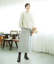NGKAE20330 GIANNI LO GIUDICE(ジャンニ ロ ジュディチェ) [洗える]コットンスラブインレーカットソー ベージュ