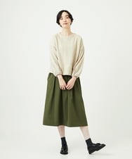 NGKAE20330 GIANNI LO GIUDICE(ジャンニ ロ ジュディチェ) [洗える]コットンスラブインレーカットソー ベージュ