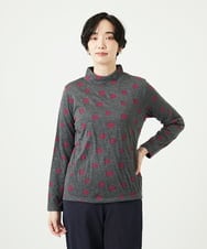 NGKAE22180 GIANNI LO GIUDICE(ジャンニ ロ ジュディチェ) [洗える・日本製]先染め接結ドットジャガードカットソー グレー